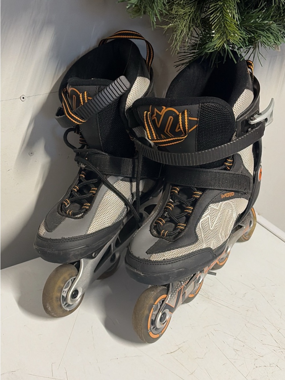 Rollerblades/Inline Skates - Black & Gray with Orange Accents size 10